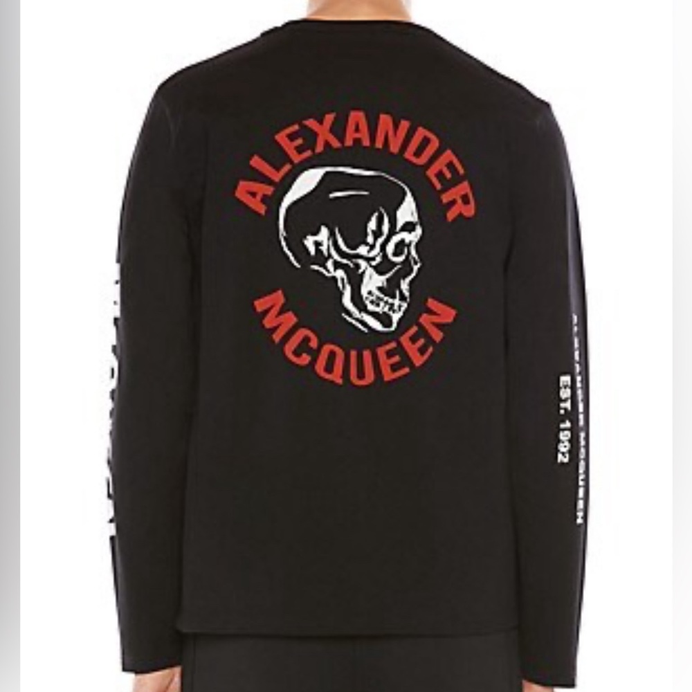 Alexander McQueen Long-Sleeve Skull Logo sweatshirt size medium UNISEX brand new